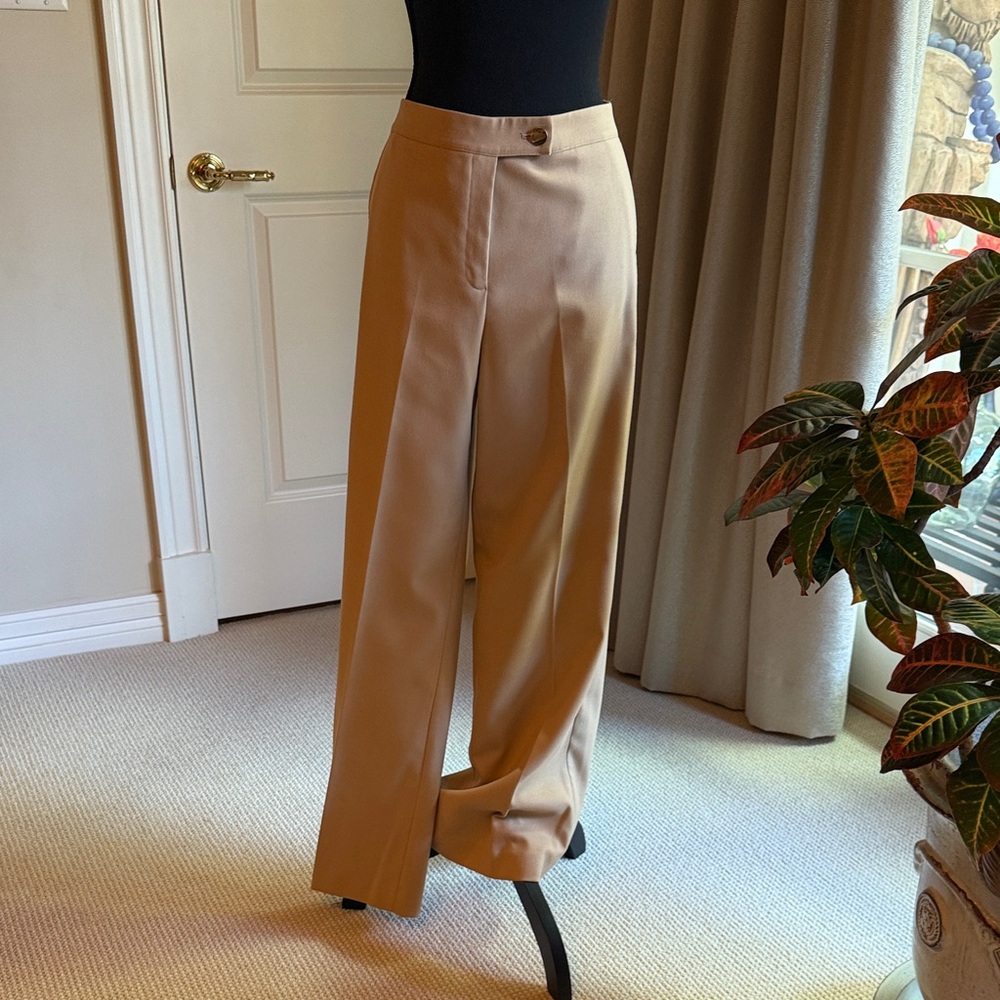 Elegant Tan Women's Wide-Leg Pants W by Worth